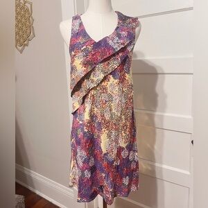 Ali Ro 100% Silk Vibrant Multicolor Dress size small ($239 retail)
